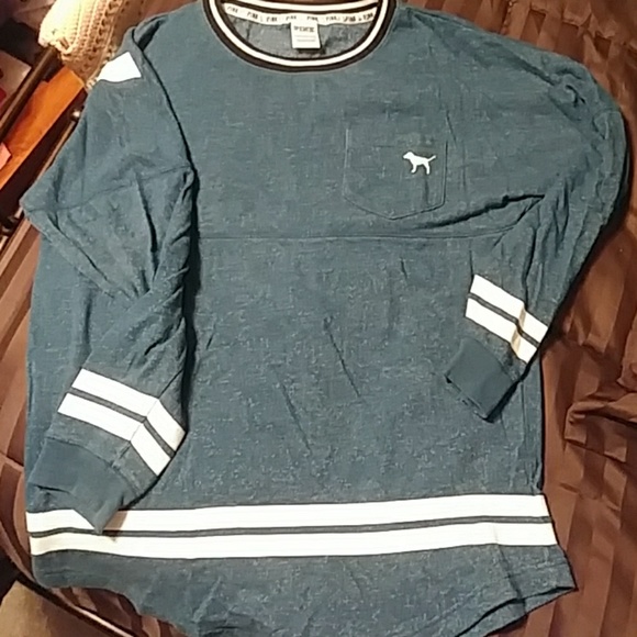 PINK Victoria's Secret Tops - Pink long sleeve light weight sweatshirt
